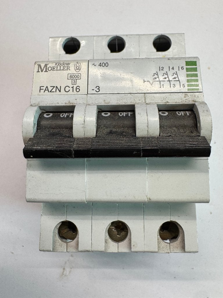Moeller FAZN C16-3 Installatieautomaat, Ophalen of Verzenden, Gebruikt, Overige merken, Installatieautomaat