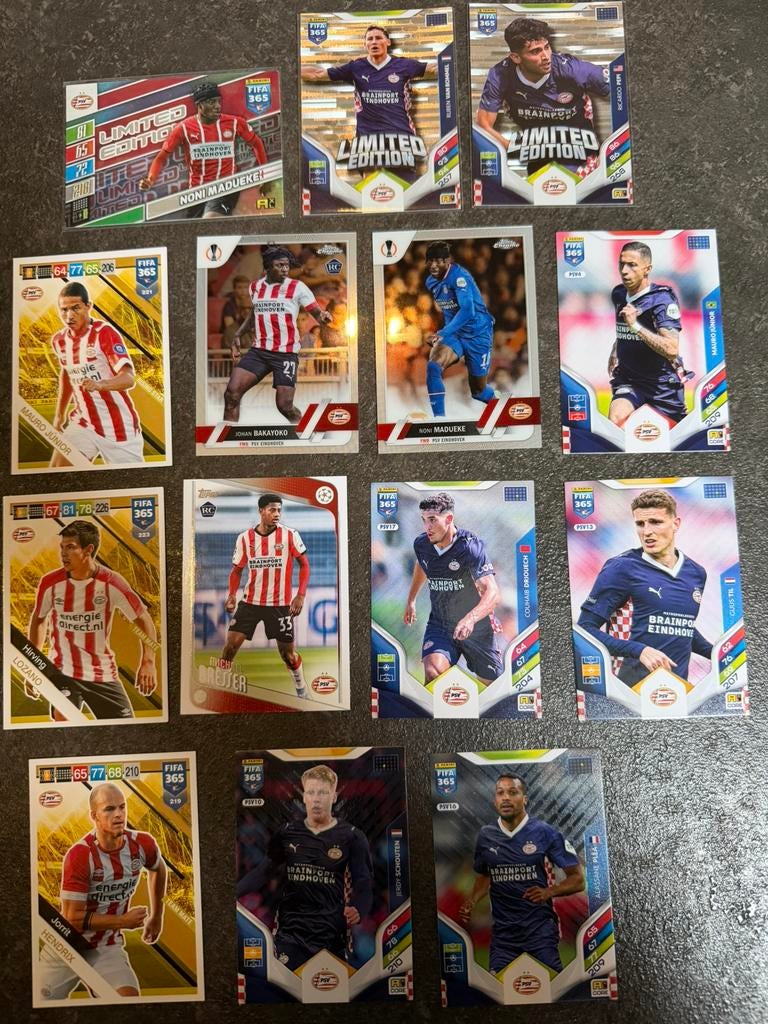 14x psv kaarten bundel panini en topps, Ophalen of Verzenden, Nieuw, Meerdere plaatjes