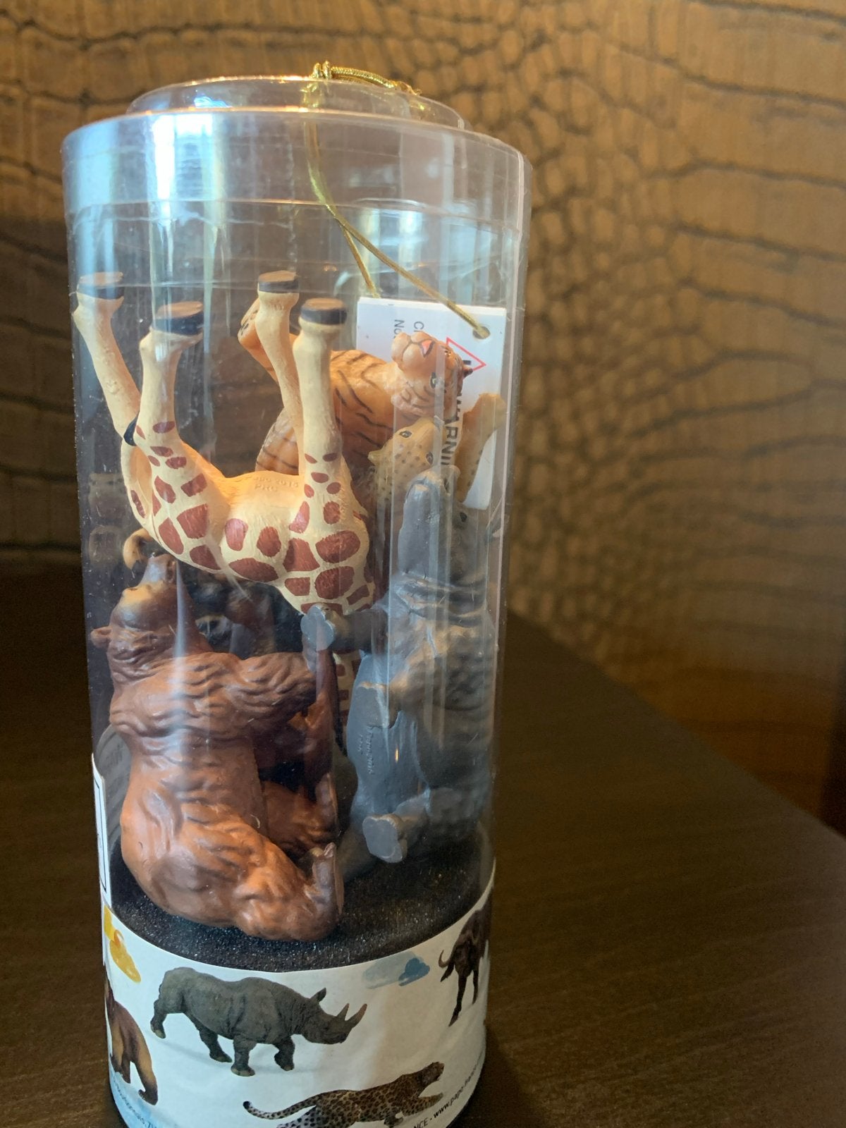 Papo Mini Dierenfiguren Set: Beer, Neushoorn, Panter, Buffel, Ophalen of Verzenden, Nieuw