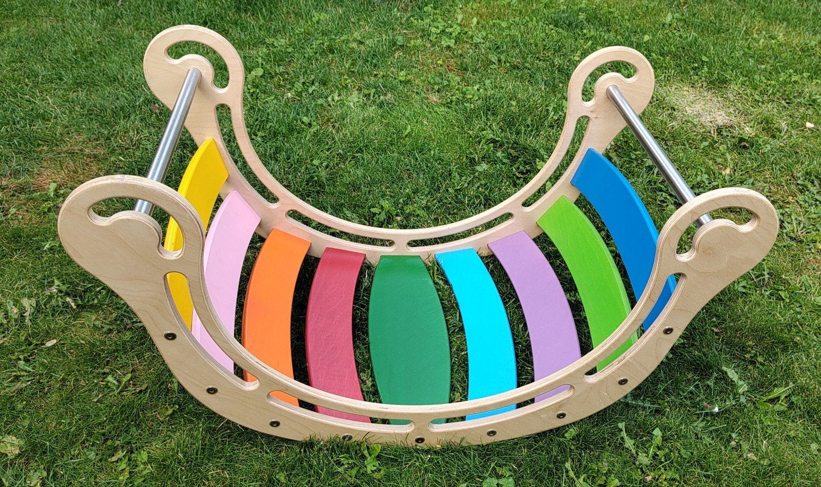 Katehaa Houten Regenboog Schommel/Klimboog met Kussen, Ophalen, Gebruikt, Schommel