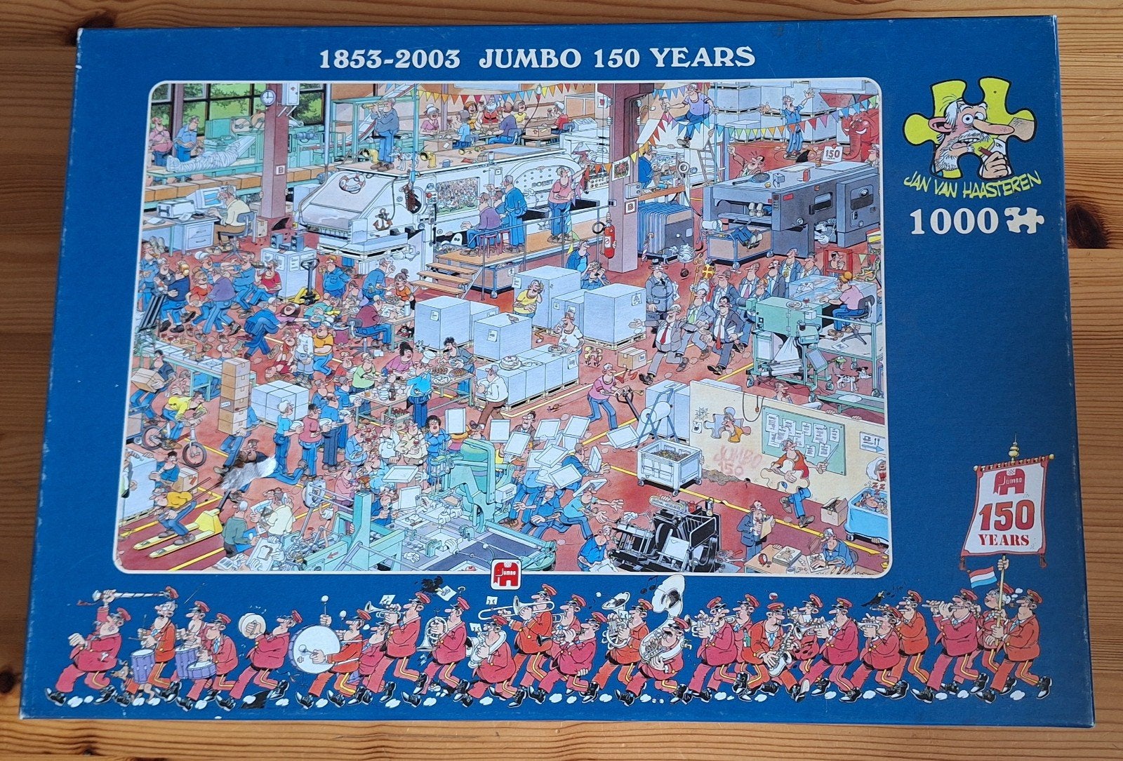 Jan van Haasteren puzzel: Jumbo 150 years, Ophalen of Verzenden, 500 t/m 1500 stukjes, Zo goed als nieuw, Legpuzzel