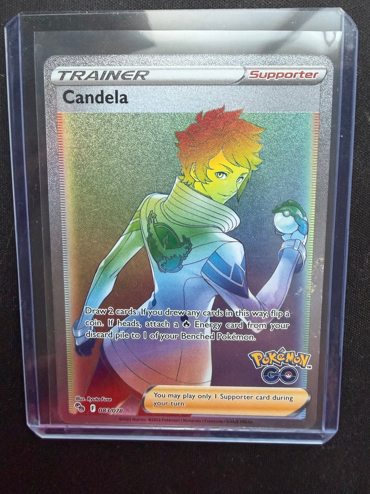 Candela Rainbow Rare Trainer 083/078, Ophalen of Verzenden, Zo goed als nieuw, Losse kaart, Foil