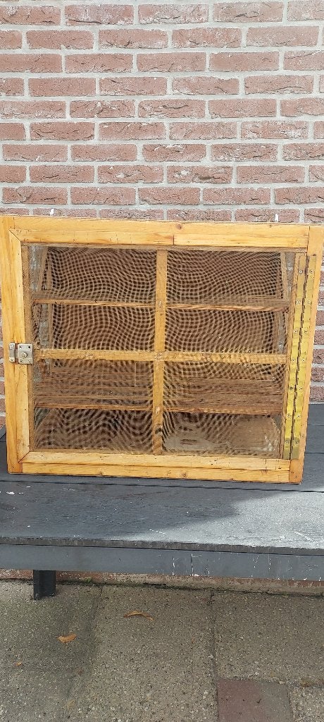 Brocante houten vliegenkast kaaskastje, Ophalen