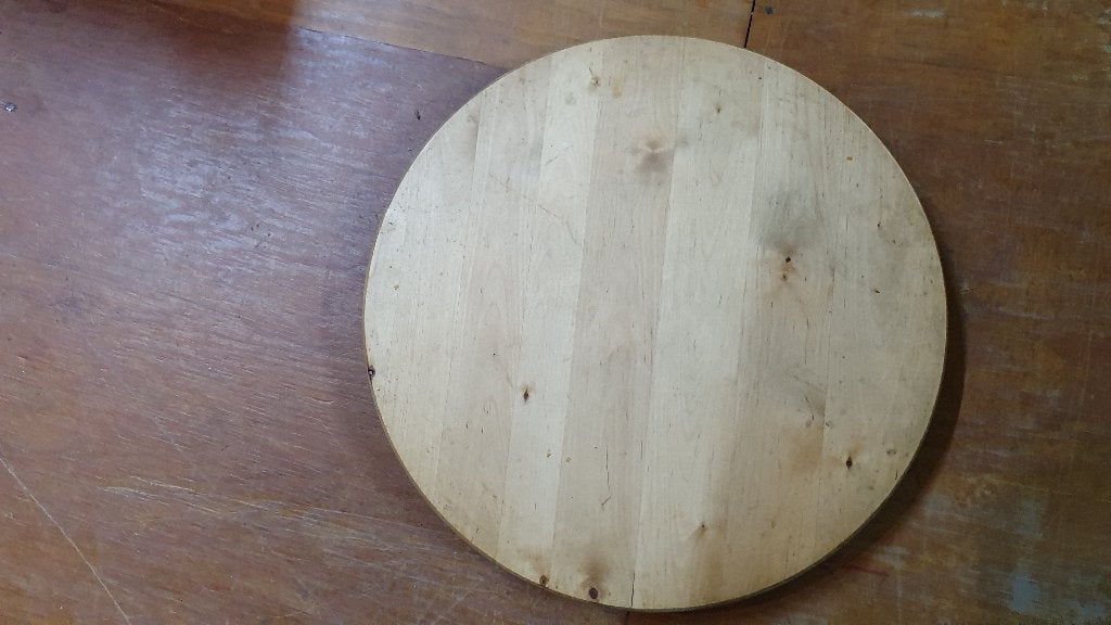 Massief houten draaiplateau voor het afwerken/versieren van, Hobby en Vrije tijd, Ophalen of Verzenden, Zo goed als nieuw, Taarten