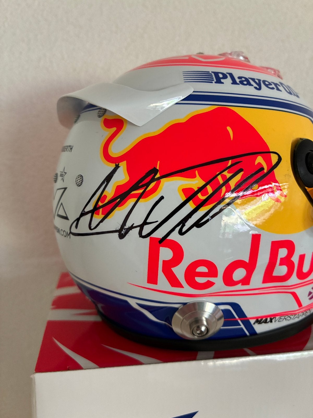 Max Verstappen 1:2 helm 2023 gesigneerd / met handtekening, Verzamelen, Ophalen of Verzenden, Zo goed als nieuw, Formule 1