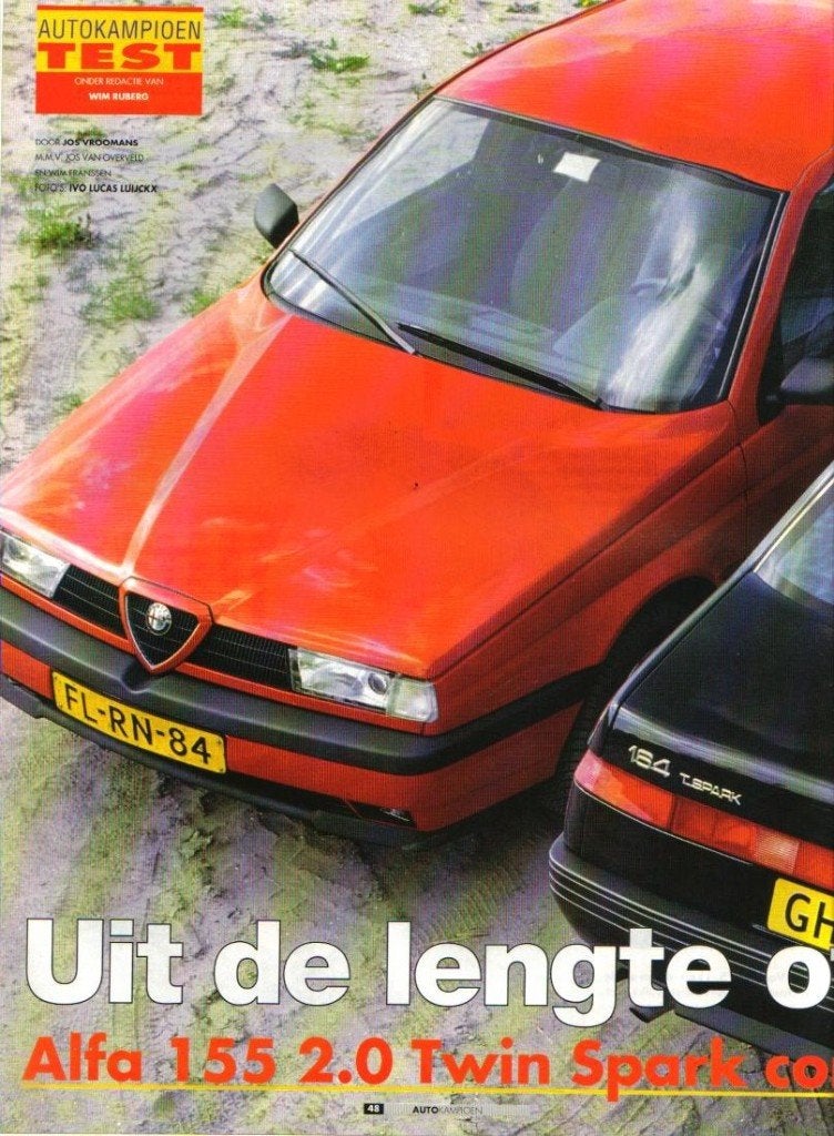 Autokampioen dubbeltest Alfa 155 2.0 TS en Alfa 164 2.0 TS, Ophalen of Verzenden, Gelezen, Alfa Romeo