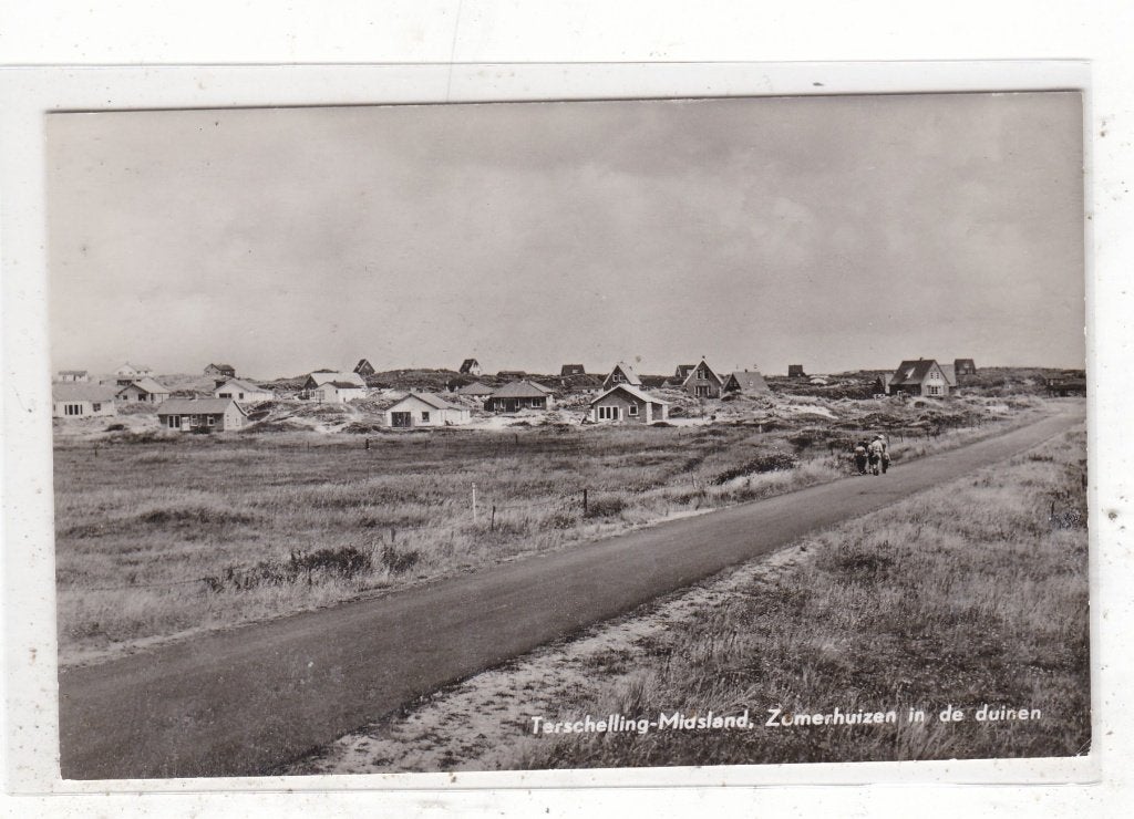 Terschelling-Midsland Zomerhuizen in de Duinen circa 1955, Ophalen of Verzenden, 1940 tot 1960, Ongelopen, Waddeneilanden