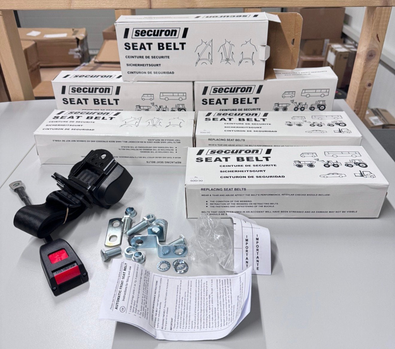 NIEUW 3x Securon 500/30 veiligheidsgordel gordel riem bus, Auto diversen, P, P, P, Nieuw
