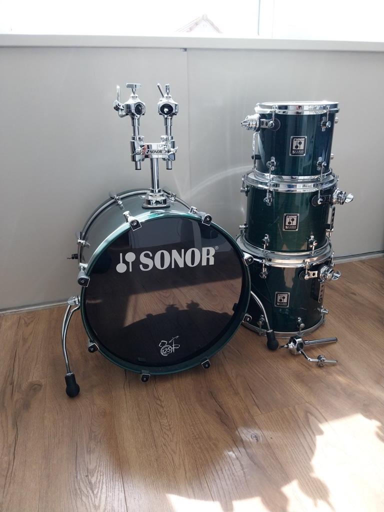 Sonor S-Class drumstel, 20, 14, 12, 12 inch, Muziek en Instrumenten, Drumstellen en Slagwerk, Ophalen, Gebruikt, Sonor