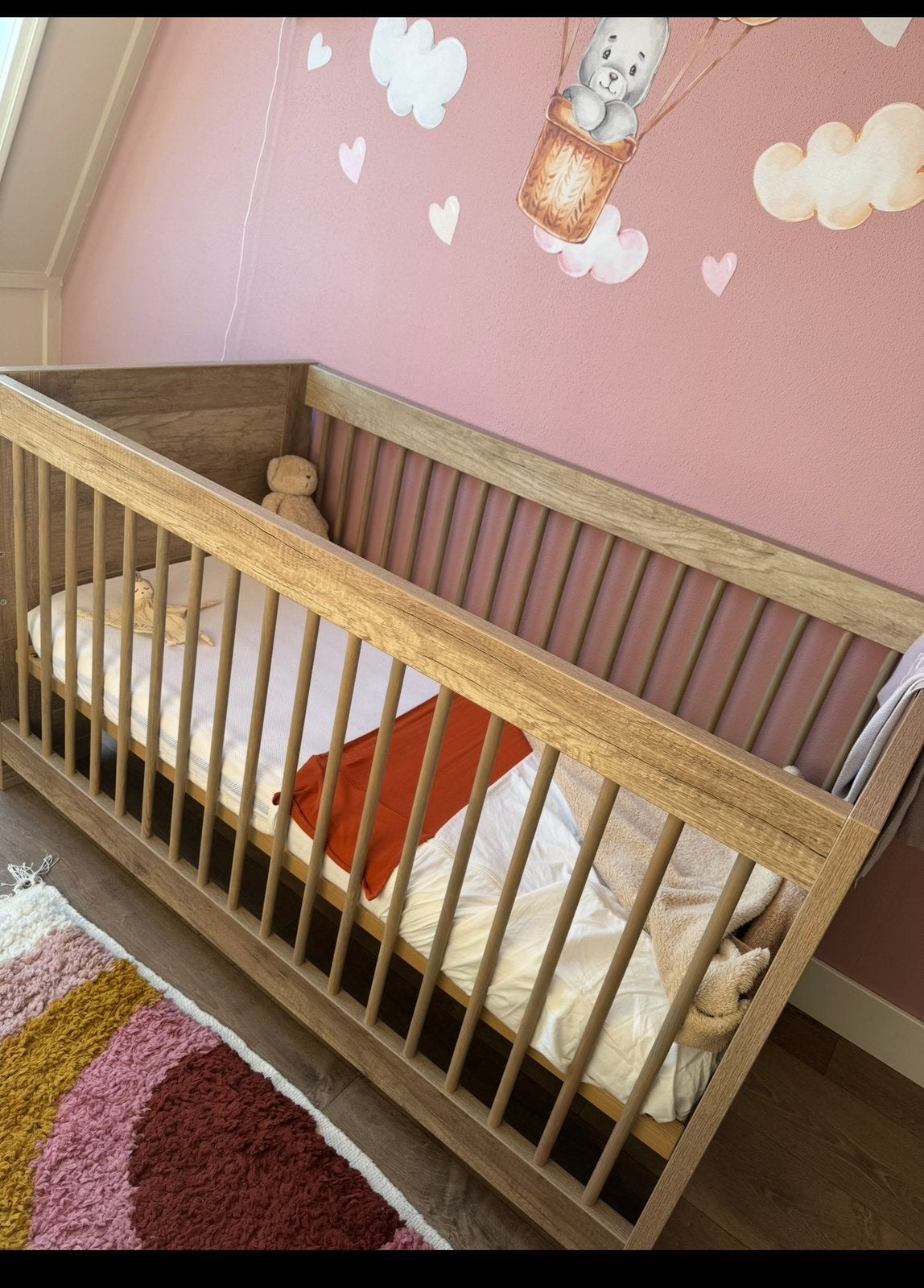 Kidsmill meegroei-Ledikant 70x140 + Aerosleep matras, Kinderen en Baby's, Ophalen, Zo goed als nieuw, Ledikant
