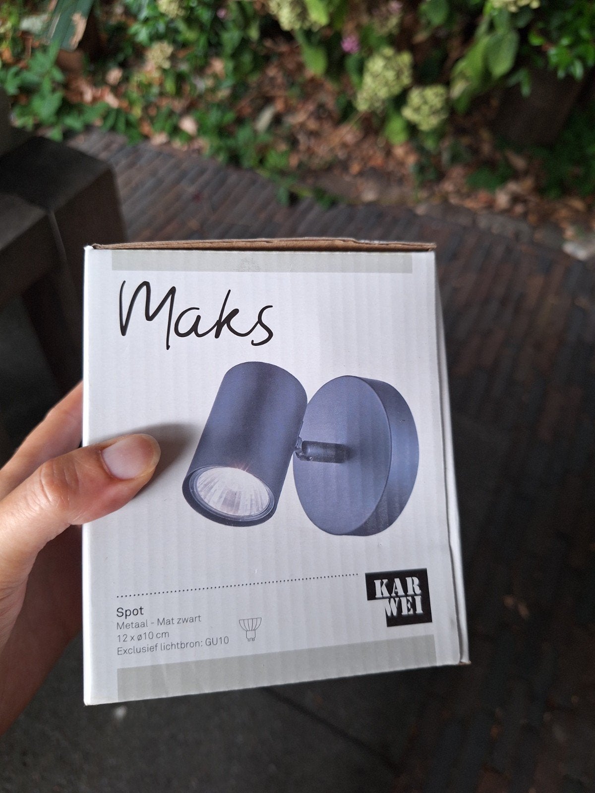 Maks spotlampje zwart van Karwei - zo goed als nieuw, Metaal, Overige merken, Zwart, GU10