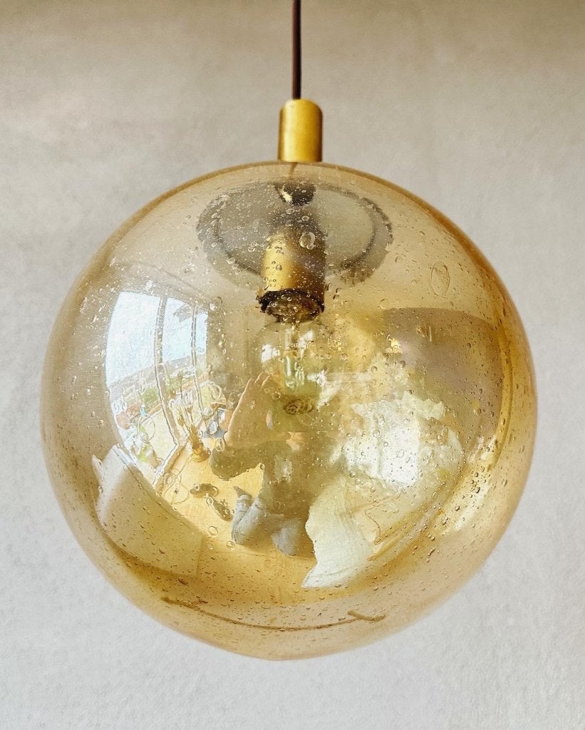 Vintage Glashütte limburg amber ball, Niet ingevuld, Niet ingevuld, Niet ingevuld