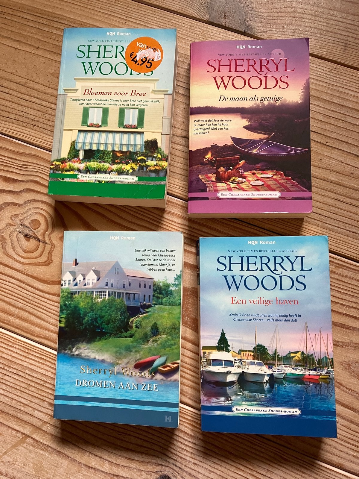 4 romans van Sherryl Woods, chesapeake shore serie, Boeken, Ophalen of Verzenden, Zo goed als nieuw
