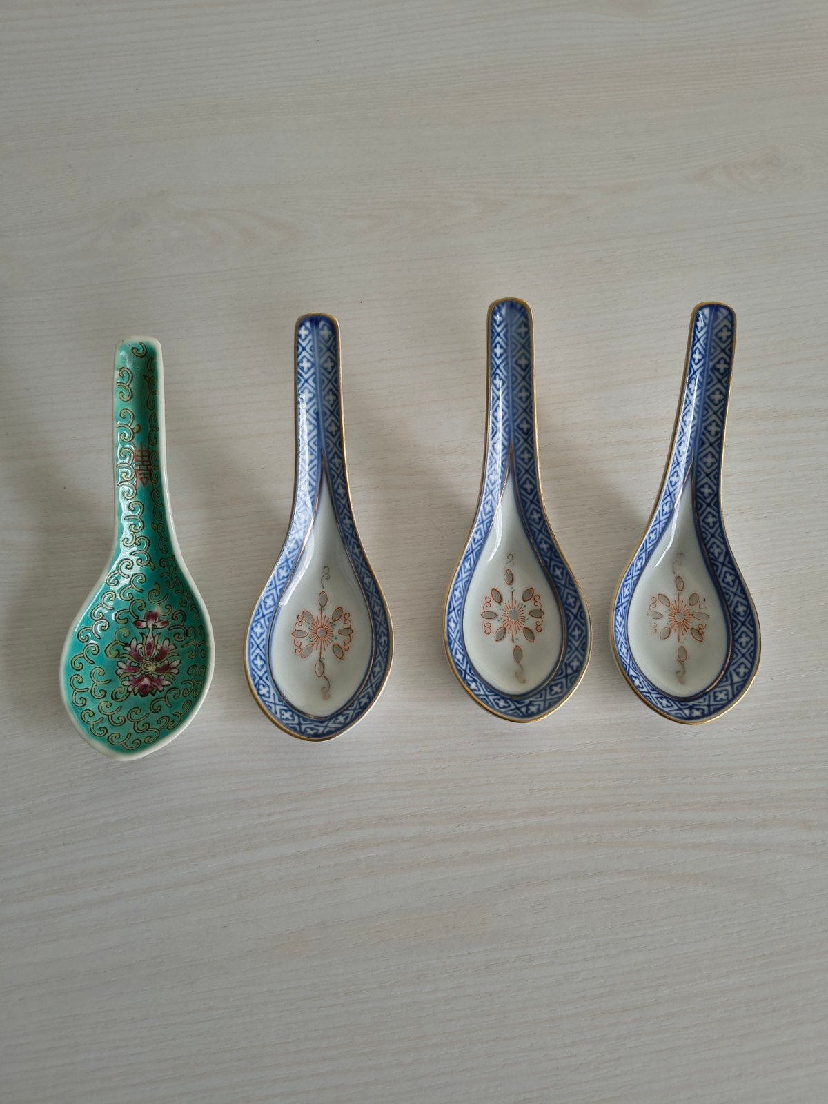4 amuse lepels, Overige materialen, Gebruikt, Ophalen of Verzenden, Los bestek