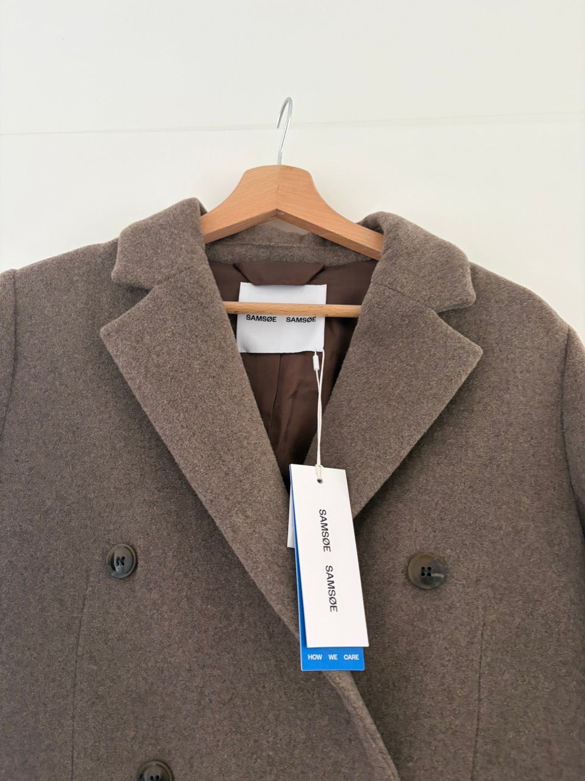 Samsoe Samsoe Falcon coat - maat S - nieuw, Ophalen of Verzenden, Nieuw, Maat 36 (S), Bruin