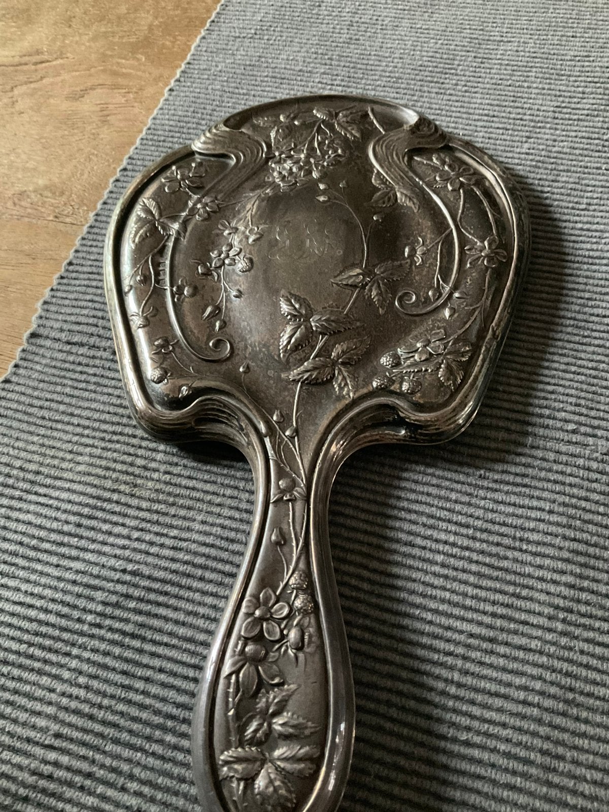 Antieke Stirling Ziveren Handspiegel (Art Nouveau 1912), Ophalen of Verzenden