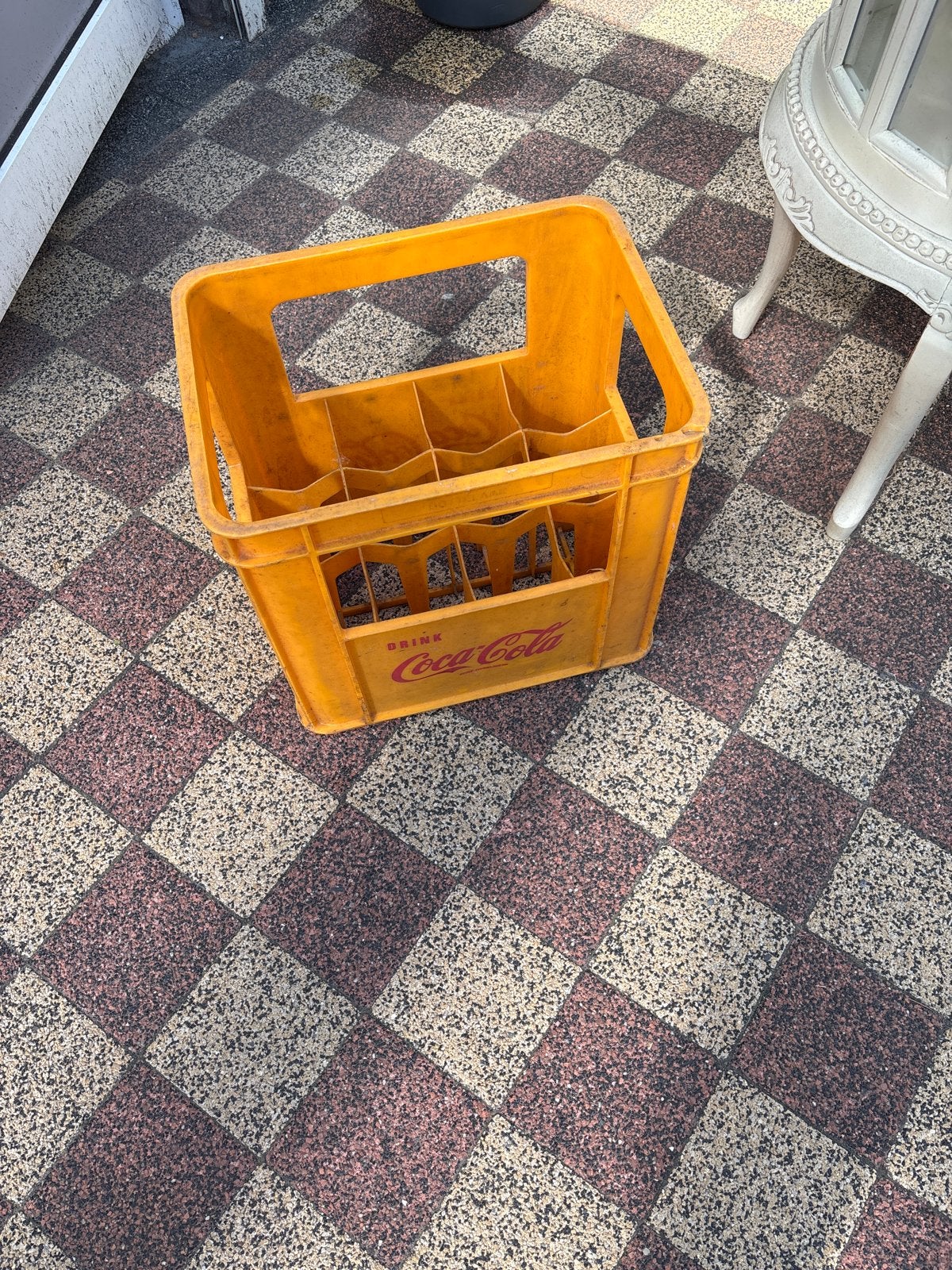 Vintage Coca-Cola flessenkrat, oranje, Ophalen, Gebruikt, Gebruiksvoorwerp