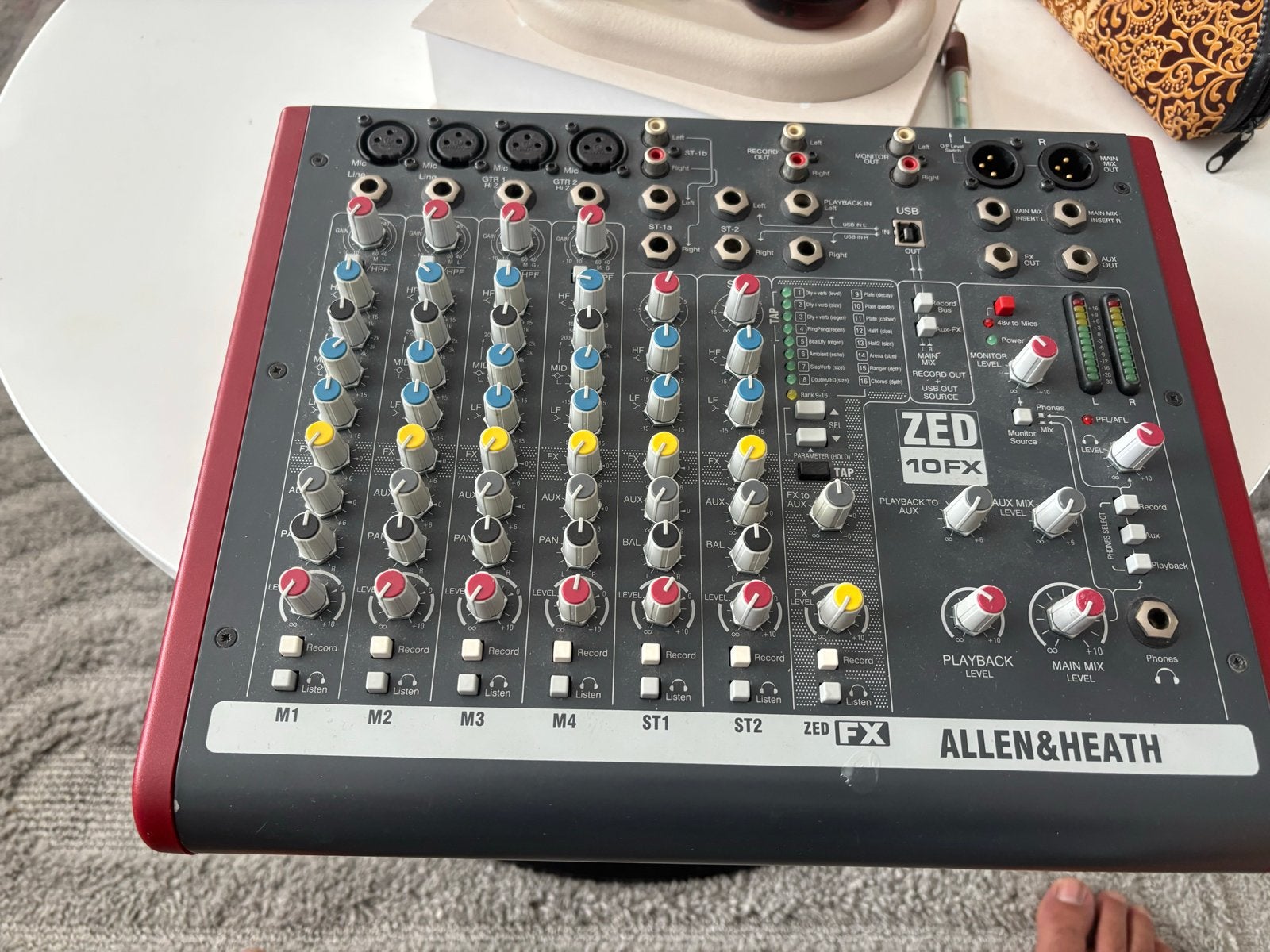 Allen & Heath ZED10 FX mixer - Z.G.A.N., Ophalen of Verzenden, Zo goed als nieuw, 5 tot 10 kanalen, Microfooningang