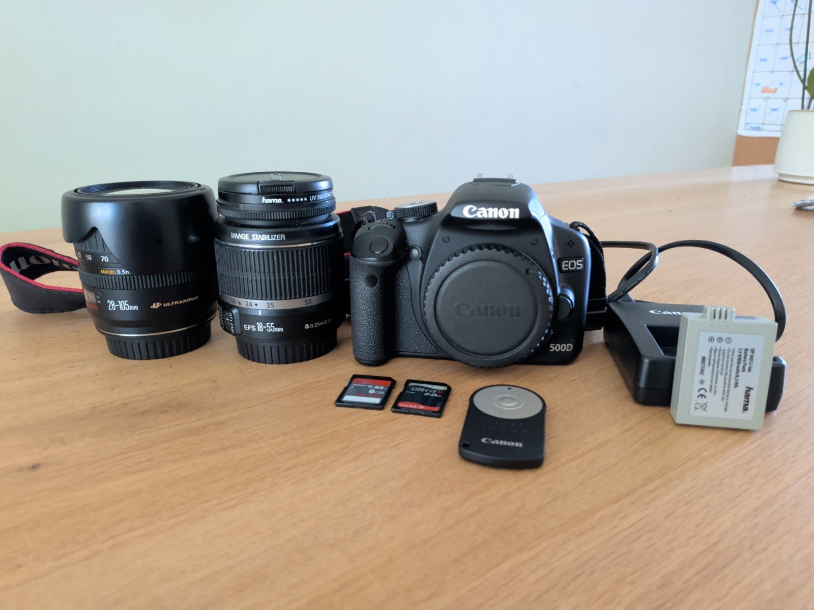 Canon EOS 500D Spiegelreflexcamera + 2 lenzen en accessoires, Ingebouwde flitser, Spiegelreflex, Canon, Ophalen of Verzenden