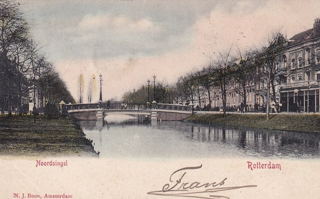 729U Rotterdam Noordsingel Oz., Zomerhofbrug, Ophalen of Verzenden, Voor 1920, Gelopen, Zuid-Holland