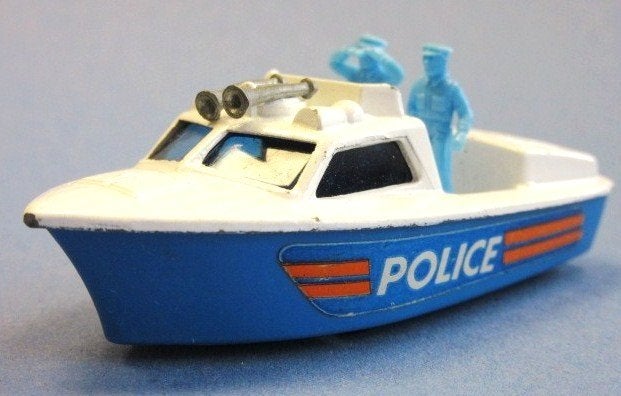 2 vintage Politie voertuigen - Alpine Renault en boot, Ophalen of Verzenden