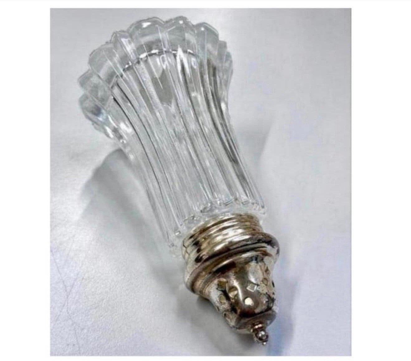 Franse Shabby vintage suiker / zout strooier silver plated, Antiek en Kunst, Ophalen of Verzenden