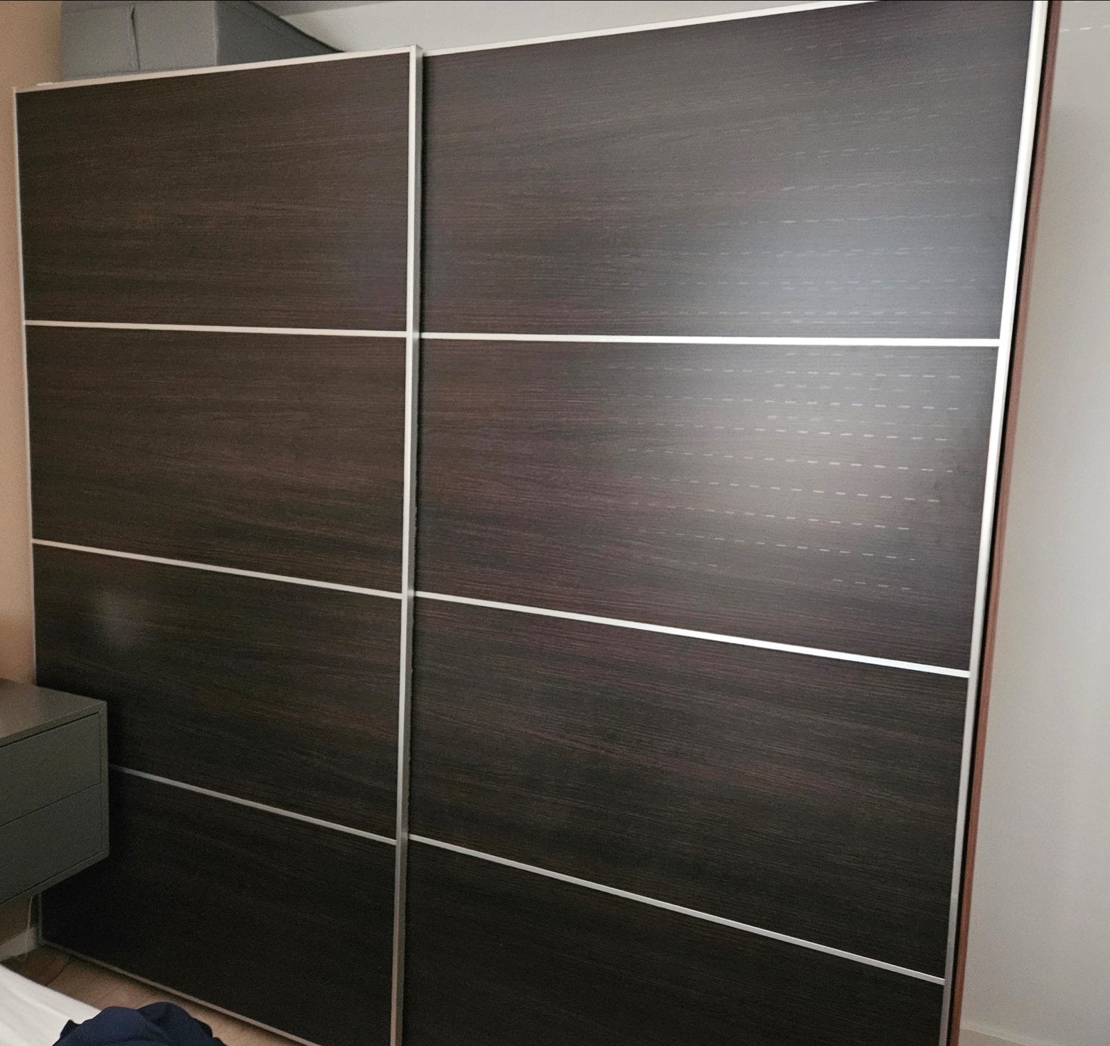 Ikea Pax Kast met Schuifdeuren en akoestisch Paneel, Ophalen, Gebruikt, 200 cm of meer, 150 tot 200 cm