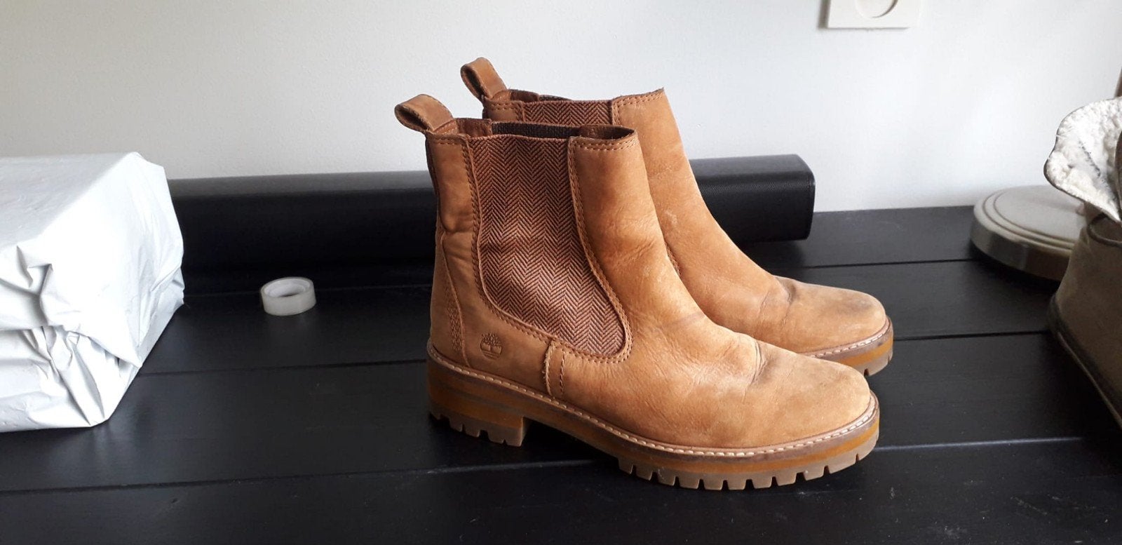 Timberland Chelsea boots - Zo goed als nieuw, Ophalen, Bruin, Lage of Enkellaarzen, Timberland