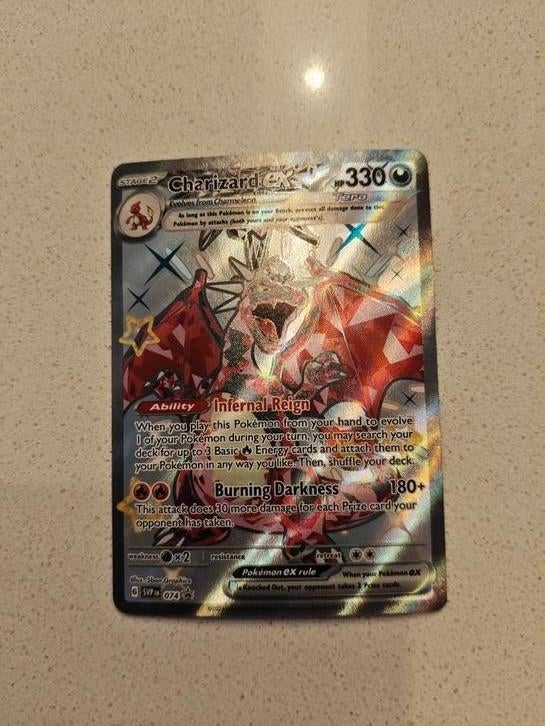 Charizard ex #074, Ophalen of Verzenden, Zo goed als nieuw, Losse kaart, Foil