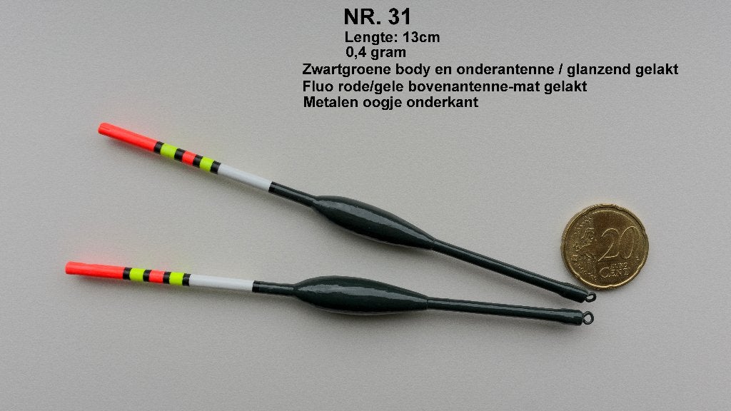 KARPERDOBBER HANDBUILT NR. 31 / 0,4 gram, Watersport en Boten, Ophalen of Verzenden, Nieuw, Dobber of Lood