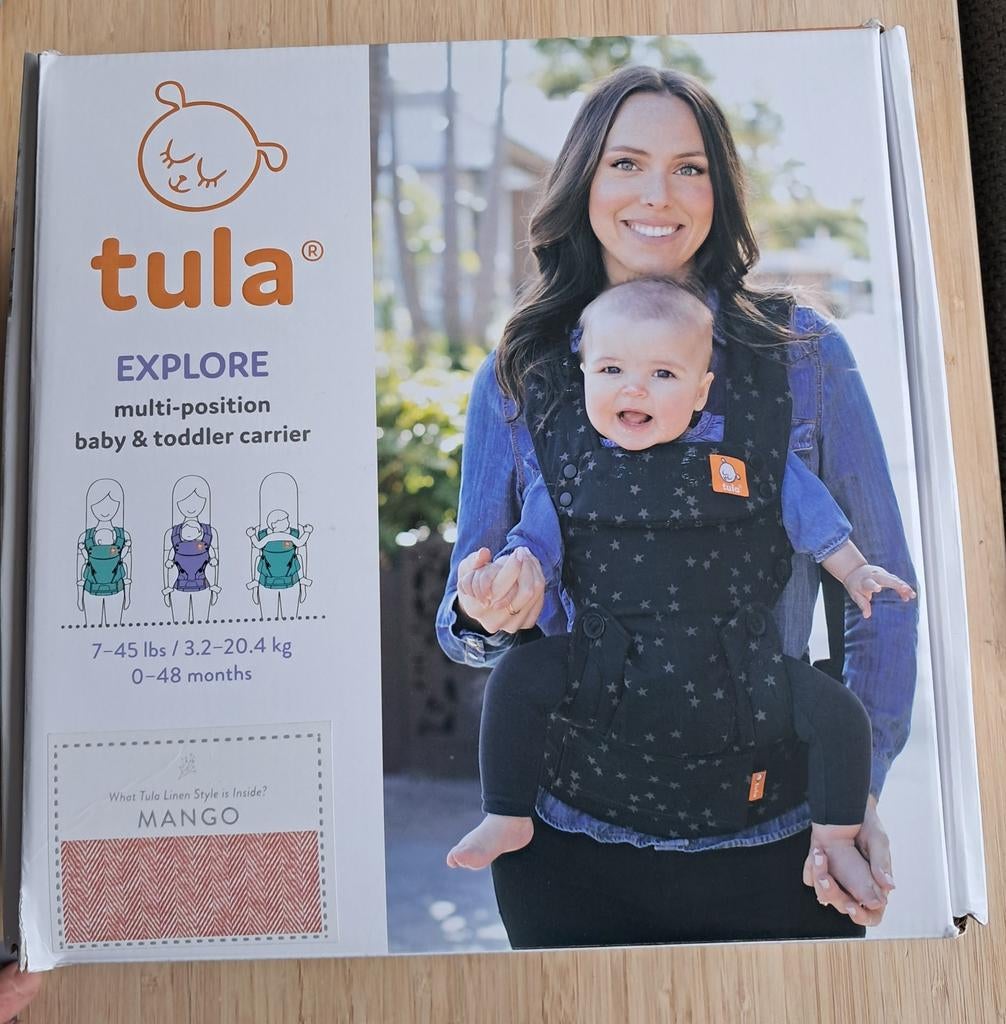 Tula Explore Draagzak - Mango - 3.2-20.4 kg, Ophalen, Gebruikt, Draagzak, Overige merken