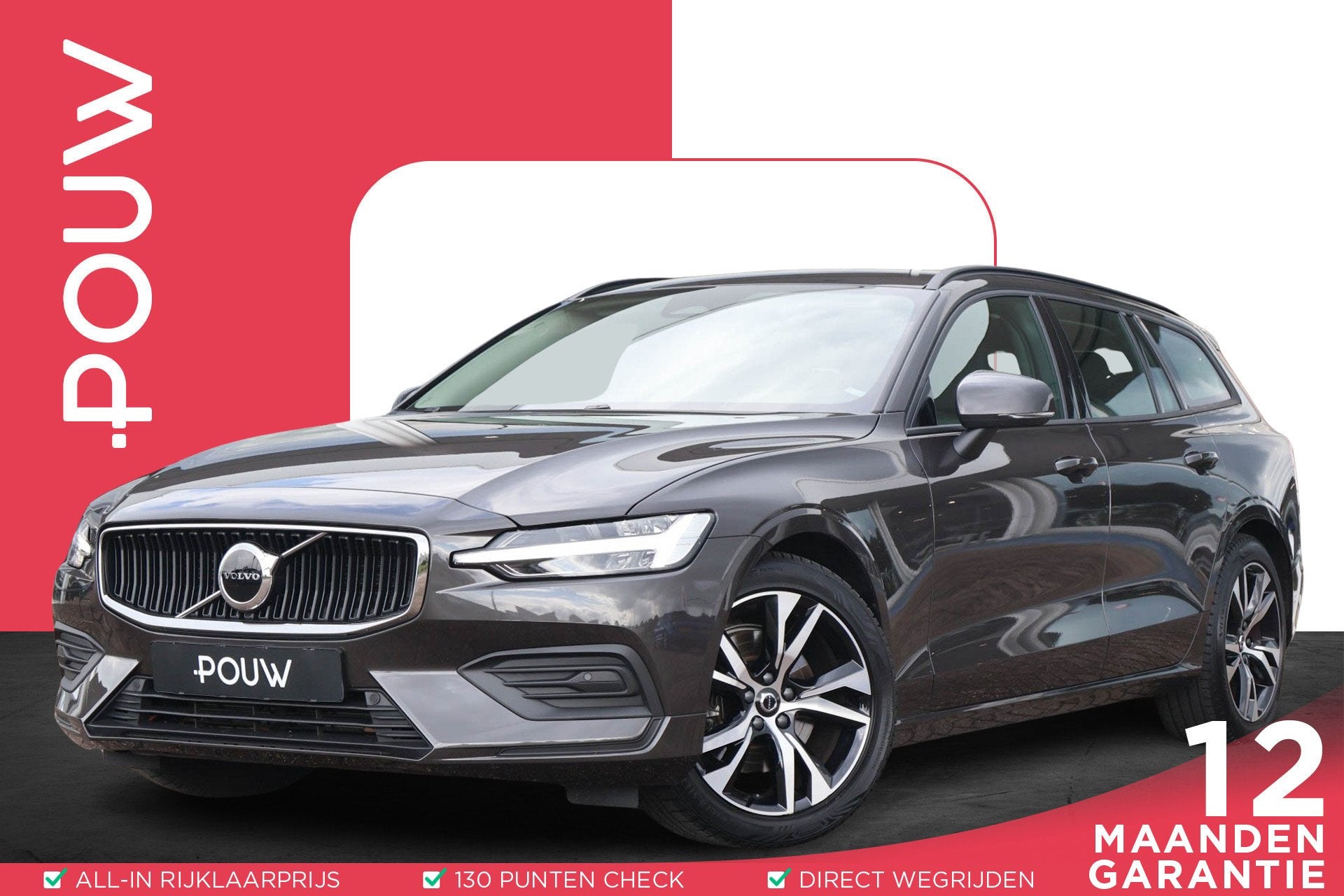 Volvo V60 2.0 B4 197pk AUT Essential Edition | Leder | Navig, Auto's, 12 maanden, 4 cilinders, 1634 kg, 750 kg
