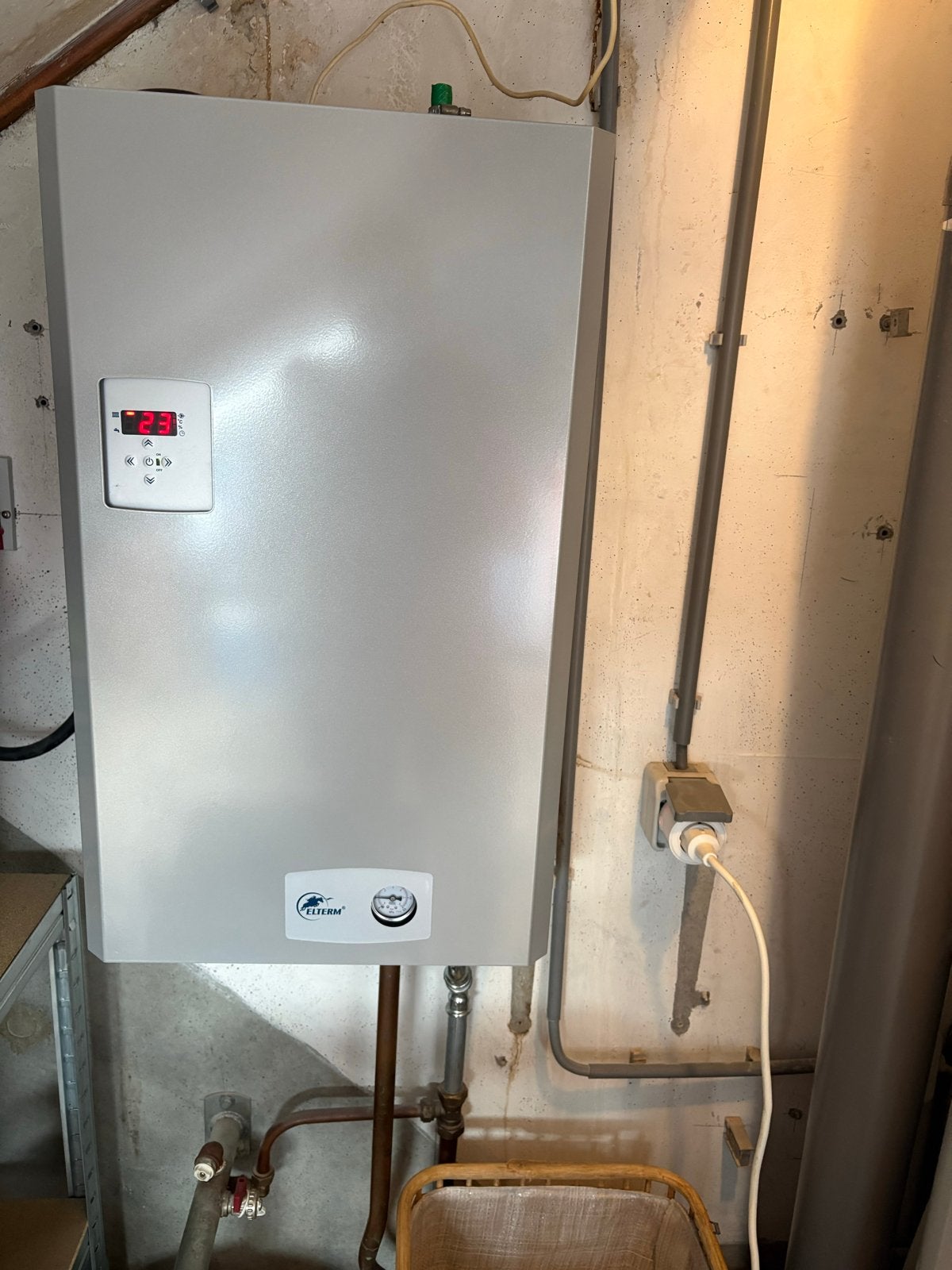 Elterm elektrische cv-ketel 9 kW instelbaar in 3,6 of9 KW, Ophalen of Verzenden, Gebruikt, Cv-ketel of Combi-ketel