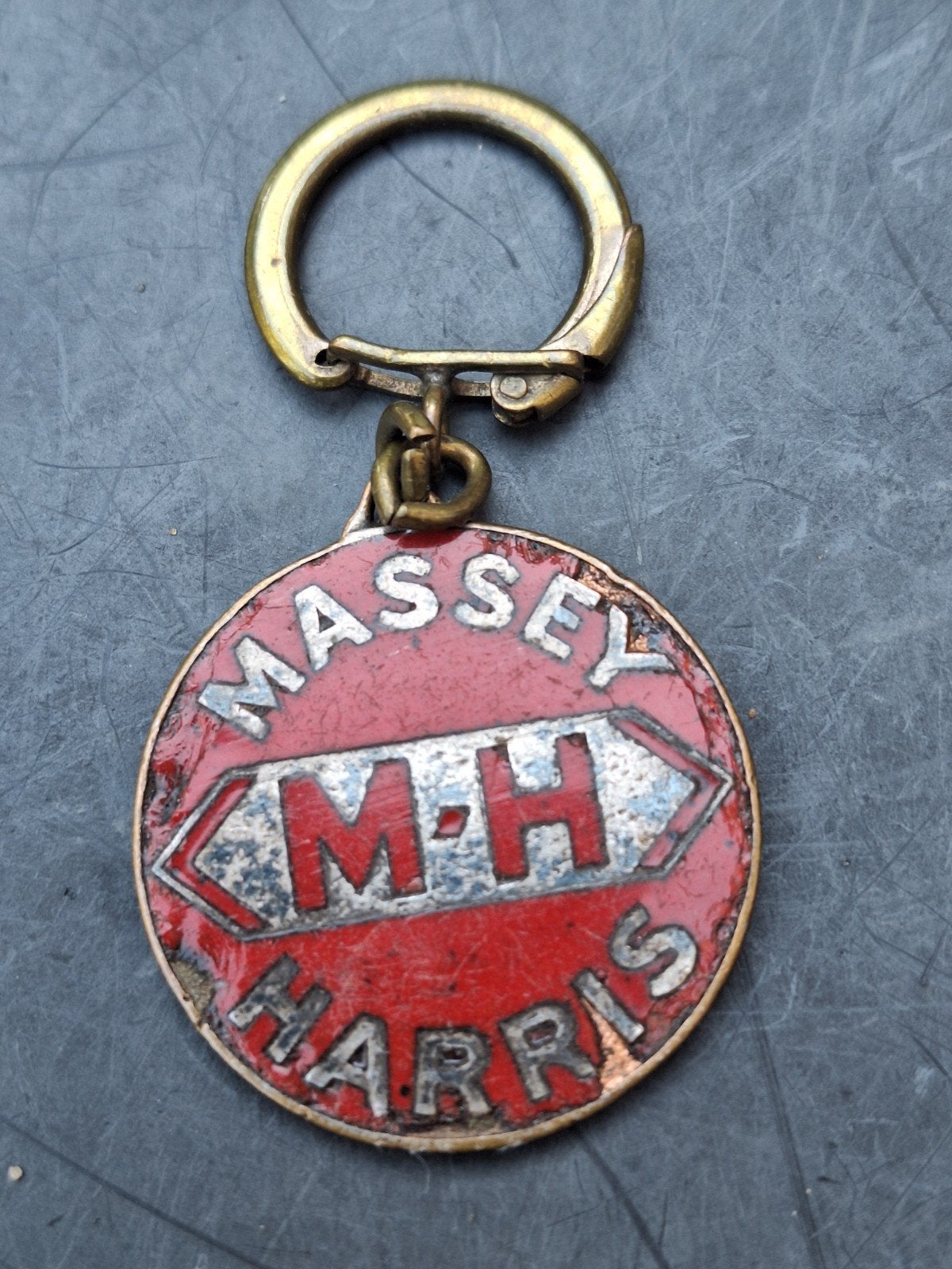 Vintage Massey Harris sleutelhanger - Tractor Drago, Ophalen of Verzenden, Gebruikt