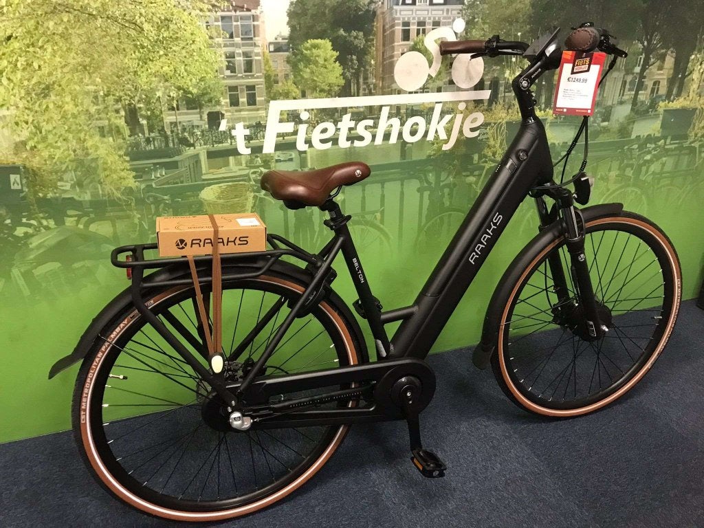 Fietshokje Raaks: Raaks Belton Zwarte elektrische damesfiets, Fietsen en Brommers, Niet ingevuld, Nieuw, Ophalen of Verzenden