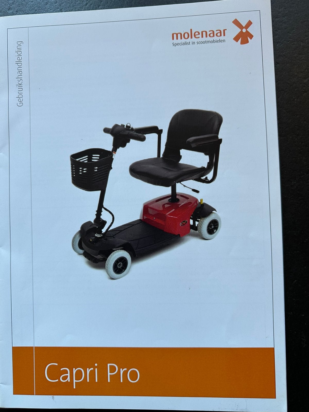 Opvouwbare scootmobiel Pride 4 wieler blauw, Ophalen, 15 km of minder, 11 t/m 15 km/u, Gebruikt