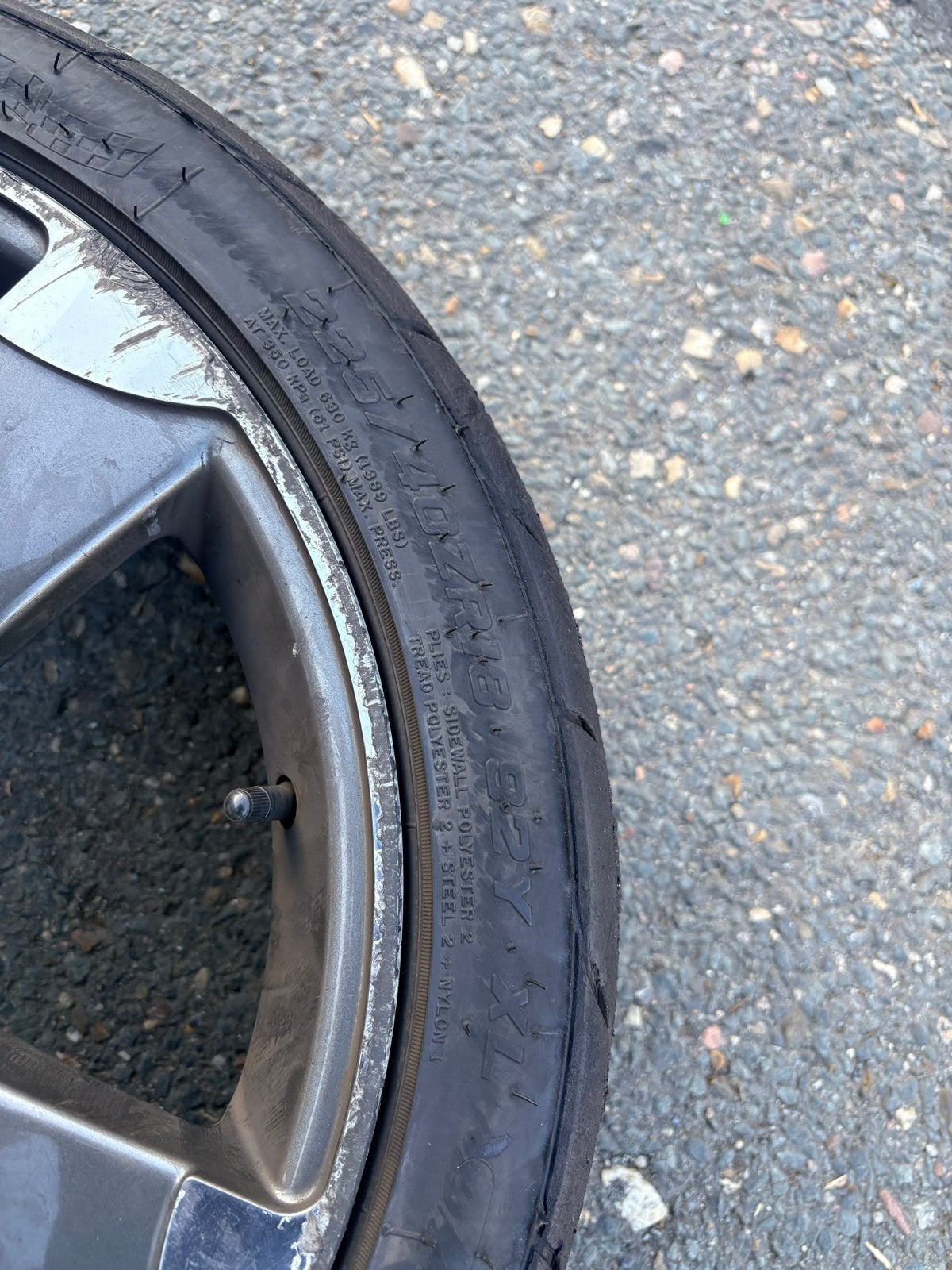 Semi Slicks banden 225/40/18 met velg, Ophalen, 18 inch, Gebruikt, Banden en Velgen