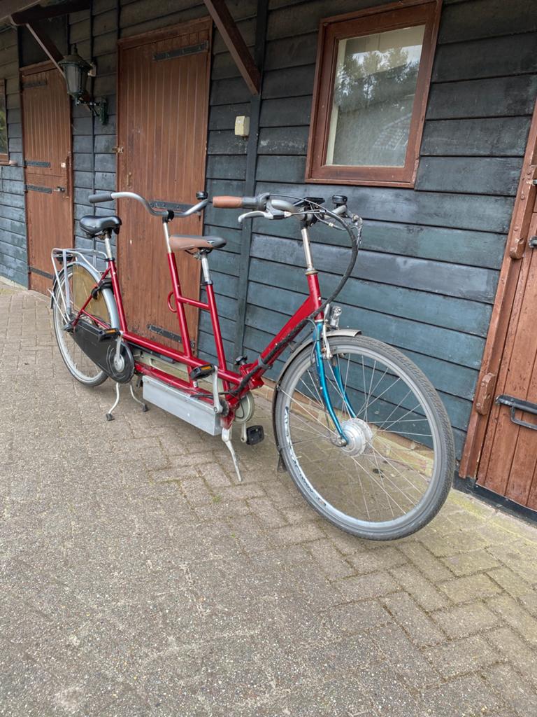 Elektrische van raam tandem, Fietsen en Brommers, Fietsen | Tandems, Ophalen, Minder dan 10 versnellingen, Gebruikt, 49 tot 53 cm