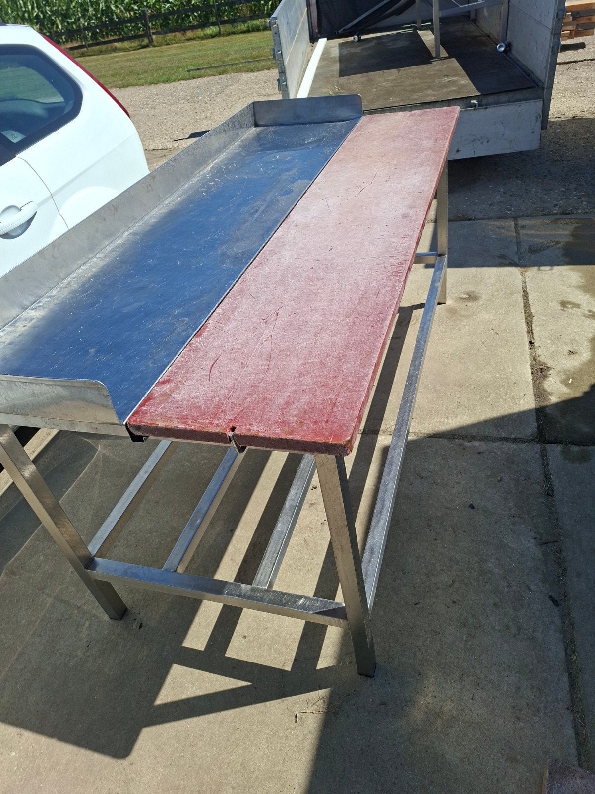 RVS Slagers Snijtafel Werktafel 200x70 cm - Marge Factuur, Zakelijke goederen, Horeca | Keukenapparatuur, Ophalen of Verzenden