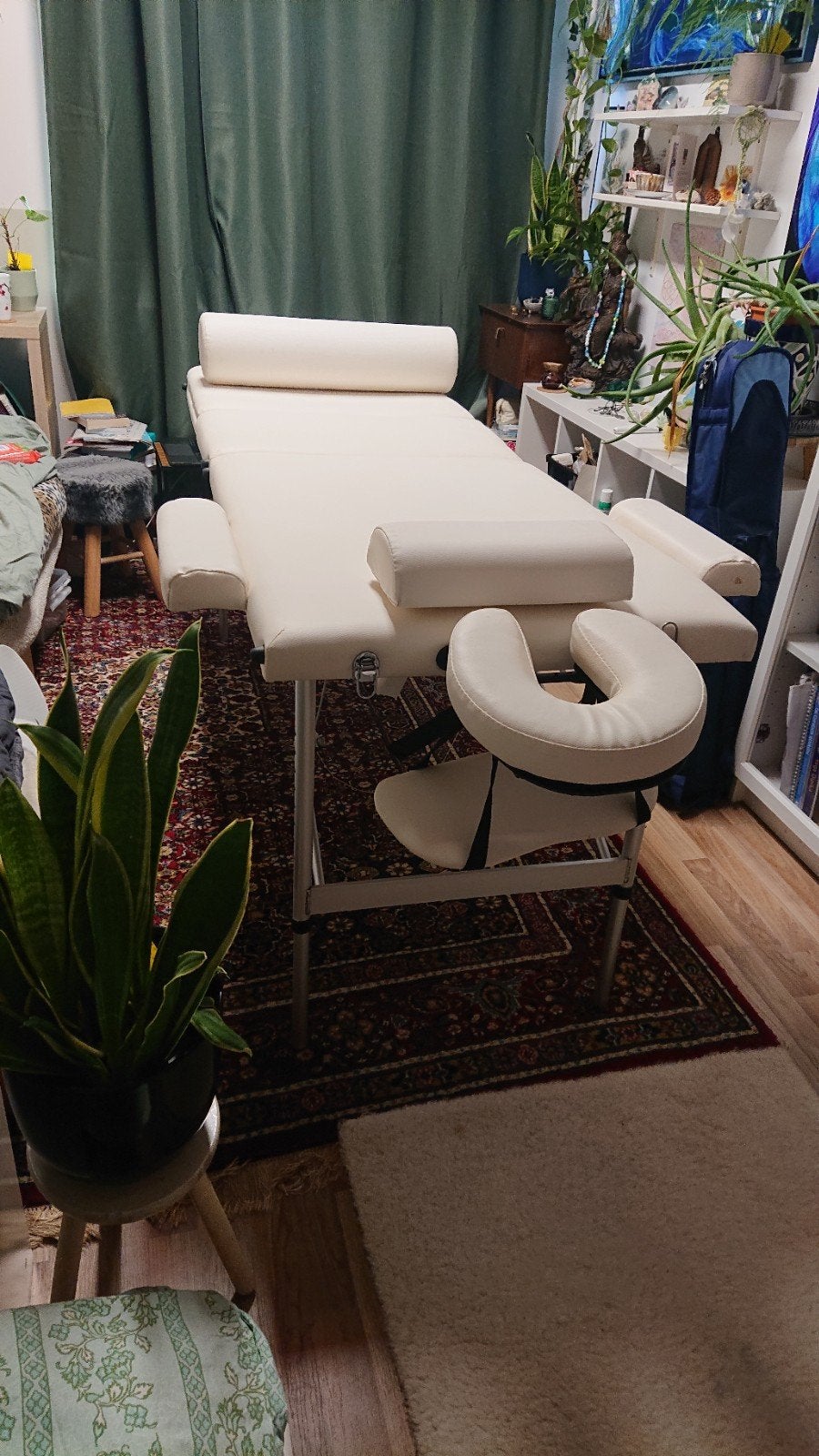 witte massage tafel, Ophalen, Gebruikt, Massagetafel