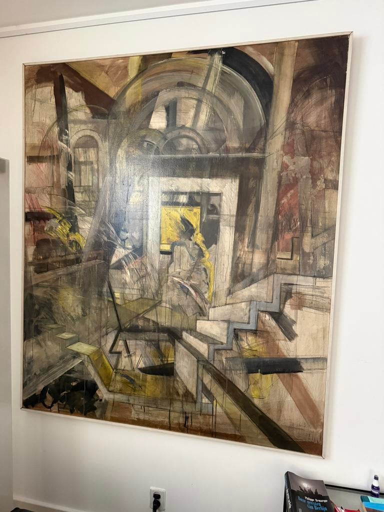 Illias groot schilderij op paneel 1989 Ton Jacobs, Ophalen