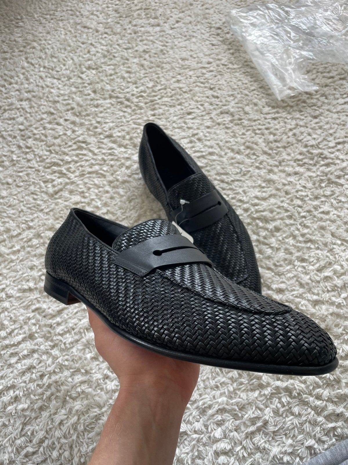 NEW Zegna Black Pelletessuta L'Asola Moccasin, Loafers, Zwart, Nieuw, Ophalen of Verzenden