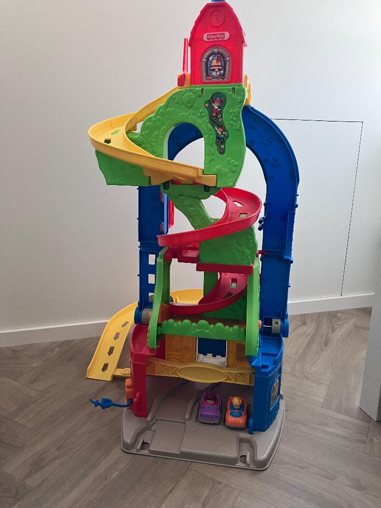 racebaan fisher price (op 2 manieren te gebruiken), Racebaan, Zo goed als nieuw, Handmatig, Ophalen