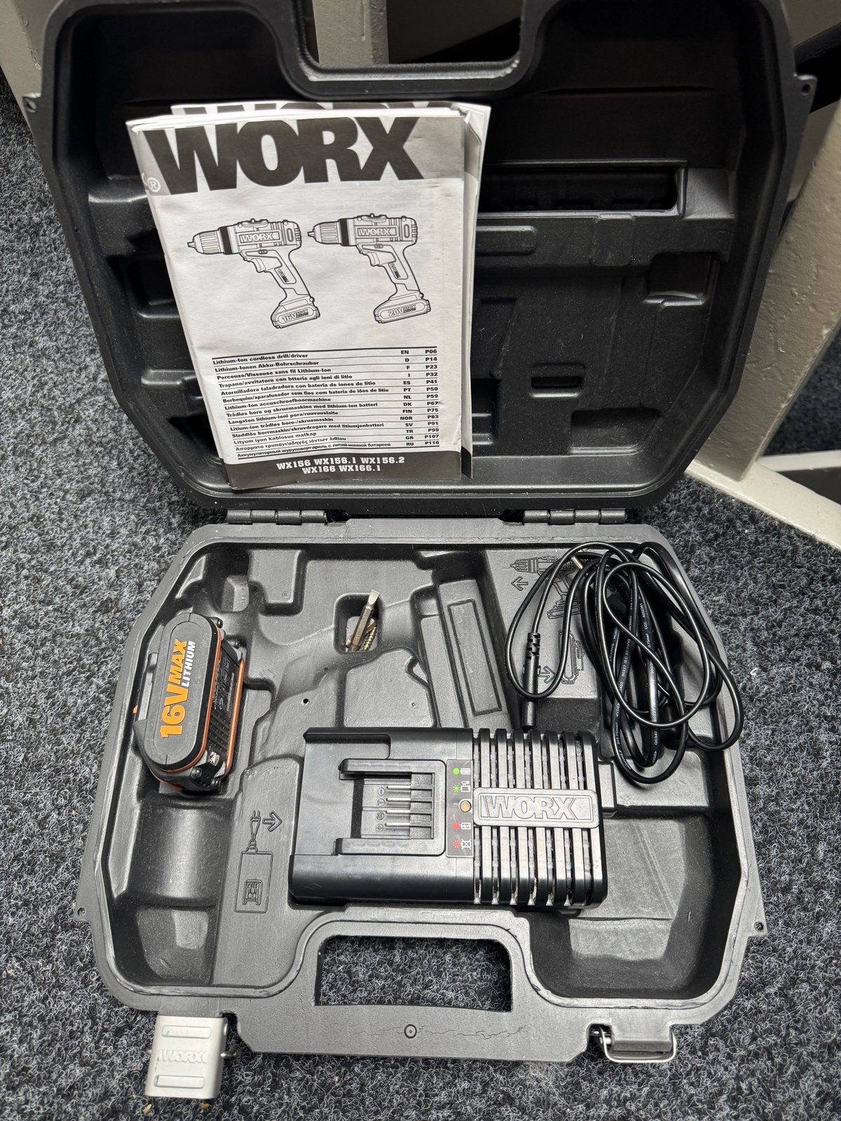 Workx boormachine koffer met oplader en accu (16V), Ophalen, Gebruikt, Overige typen