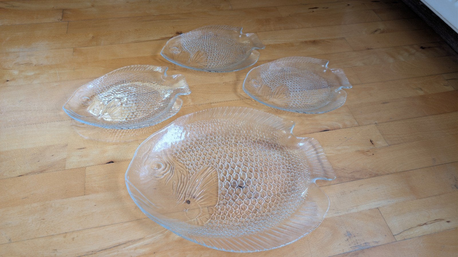 Vis vormige borden van glas, Ophalen of Verzenden