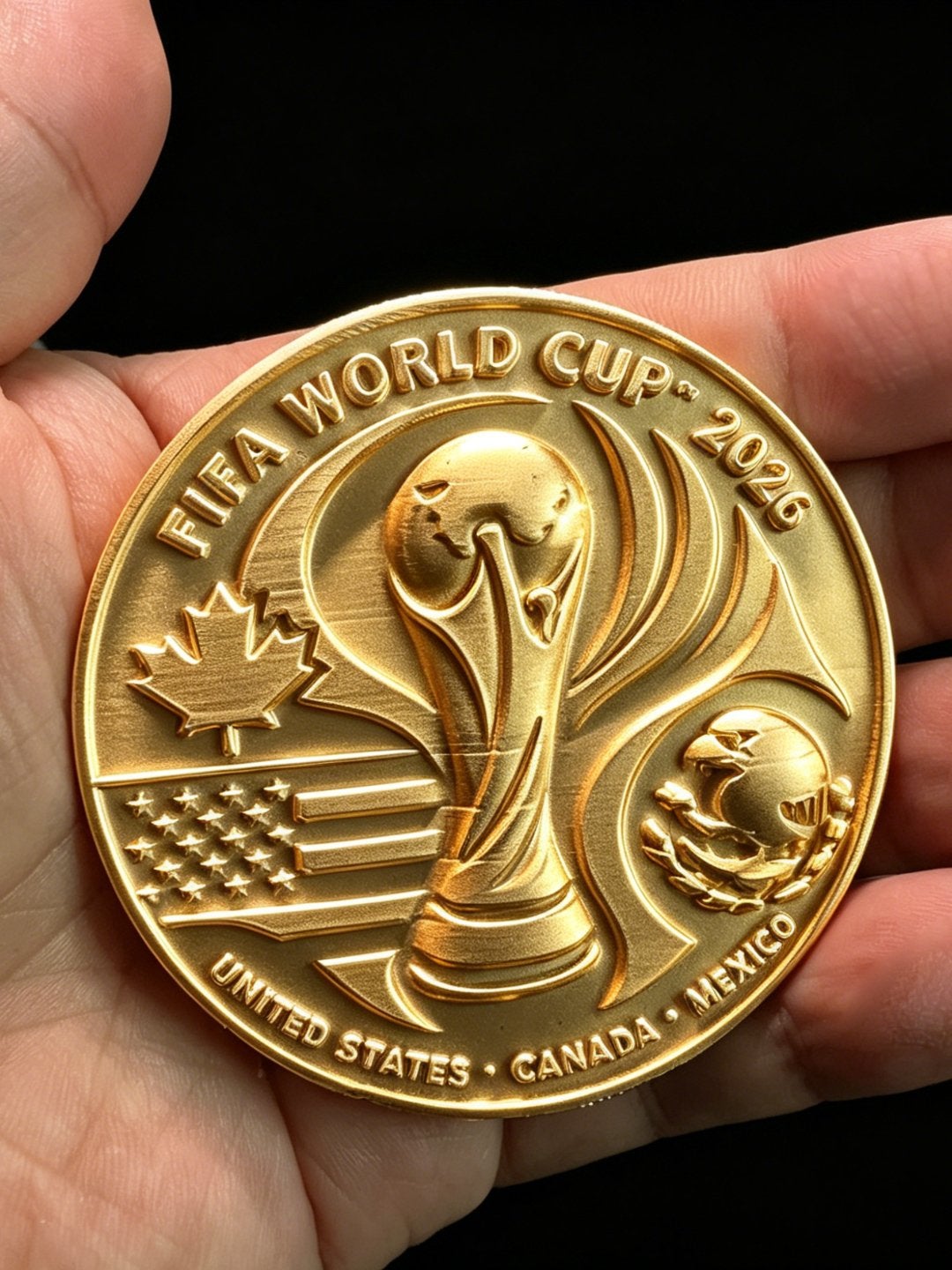 FIFA World Cup 2026 Herdenkingsmunt - VS, Canada, Mexico, Ophalen of Verzenden, Overige landen, Losse munt
