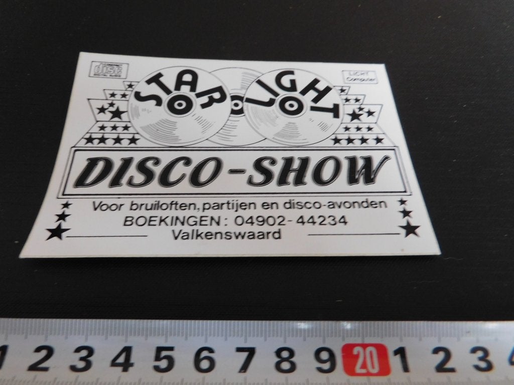 sticker Valkenswaard Disco Show STAR LIGHT, Ophalen, Zo goed als nieuw