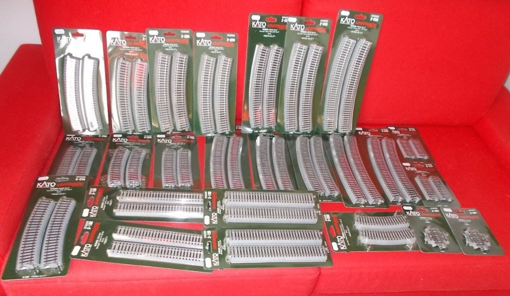 Kato HO rails 25 pakjes, Overige merken, Gelijkstroom, Nieuw, Rails