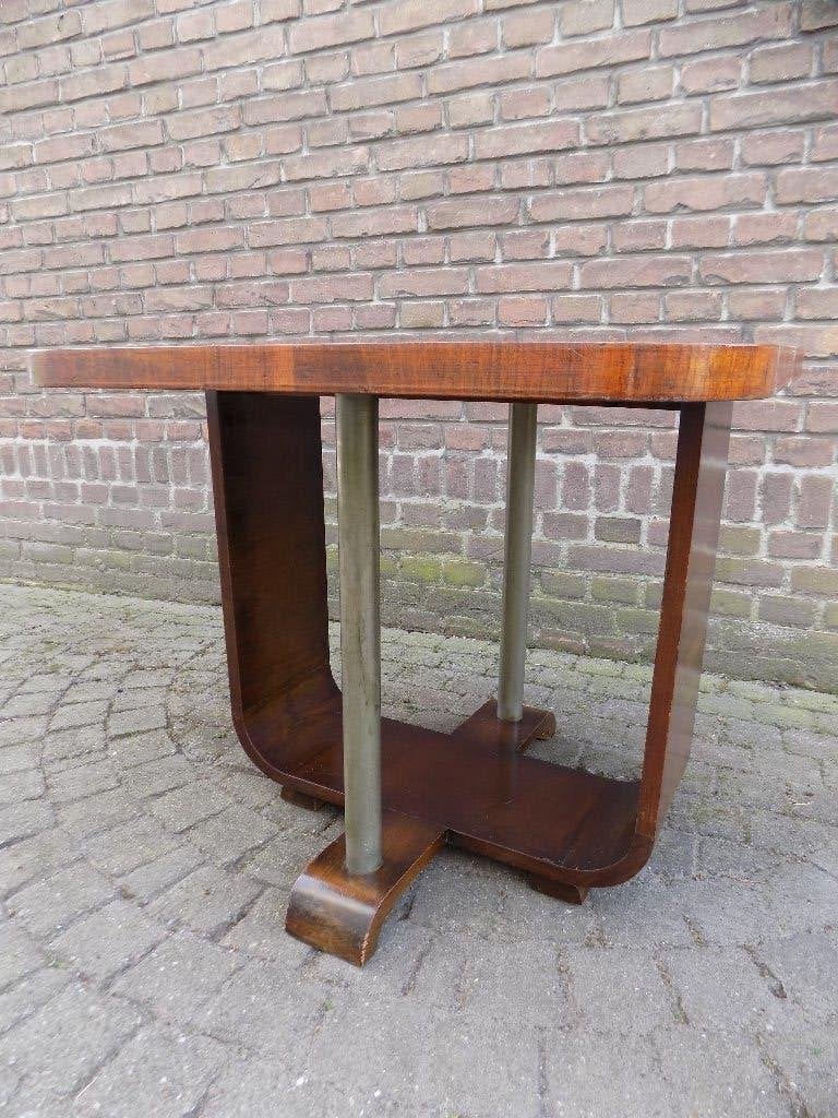 Art deco salontafel eiken twintiger jaren vintage brocante, Huis en Inrichting, Tafels | Salontafels, Gebruikt, 50 tot 100 cm