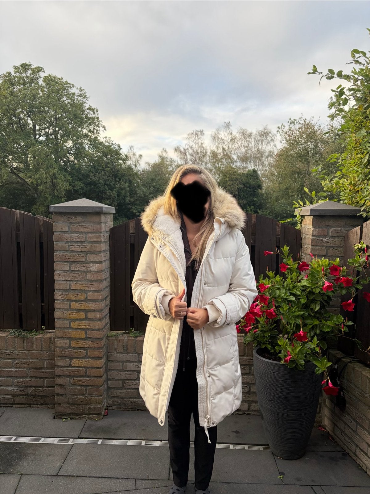 Mooie winterjas - parka, Ophalen of Verzenden, Zo goed als nieuw, Maat 42/44 (L), Beige